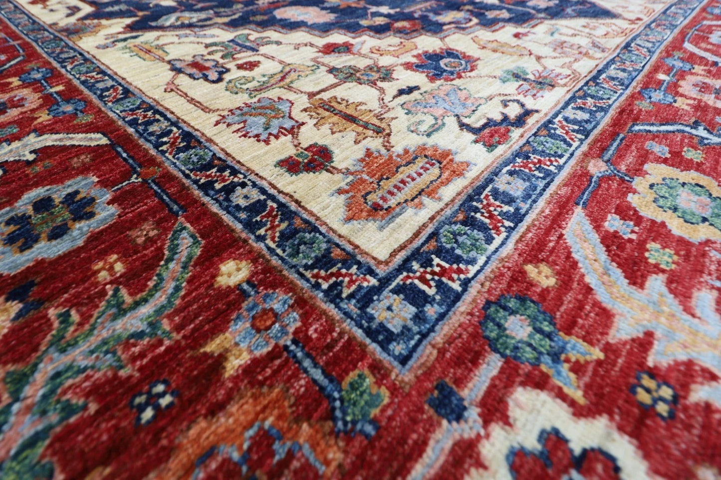 202 x 294 cm | Serapi Afghan Tribal Hand Knotted Carpet