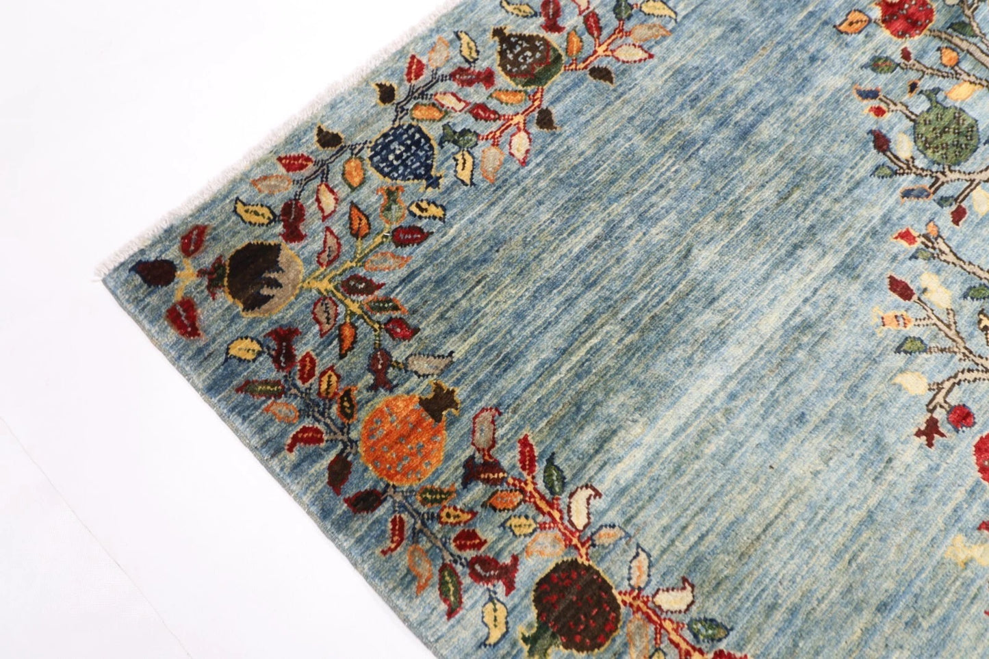 178 x 246 cm | Pomegranate Afghan Tribal Hand Knotted Veg Dye Wool Carpet