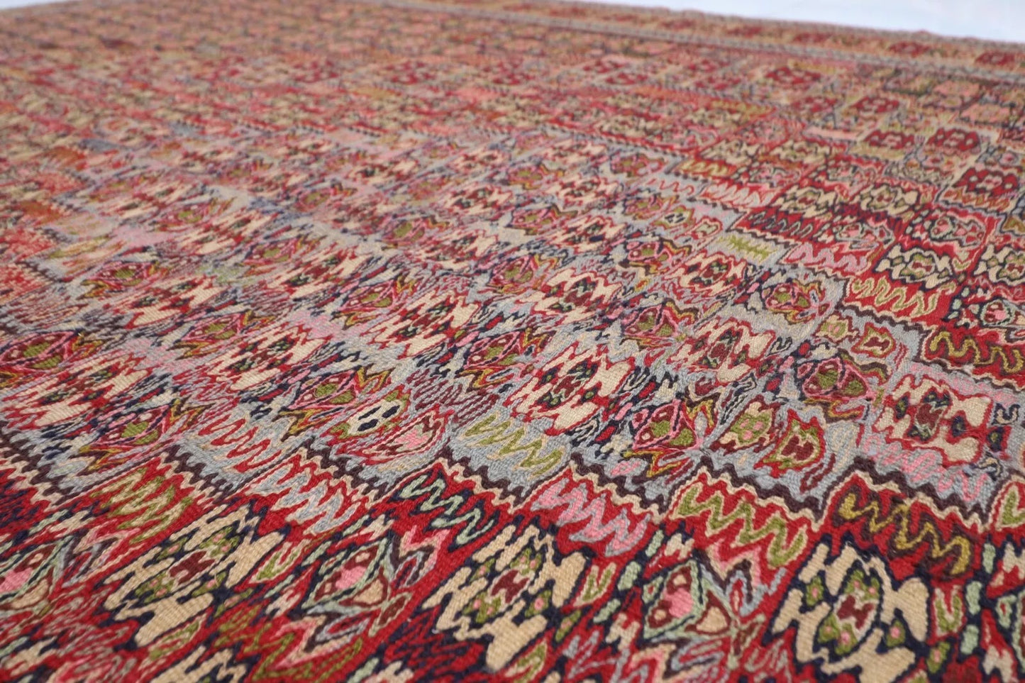 205 x 293 cm | Sumak Flat Weaved Kilim Afghan Tribal Hand Knotted Carpet