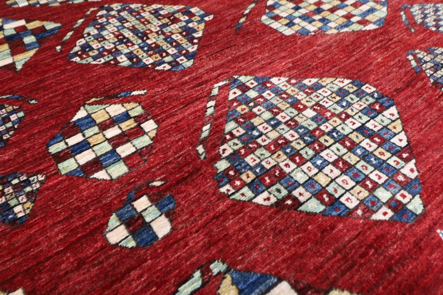 250 x 296 cm | Pomegranate Afghan Tribal Hand Knotted Carpet