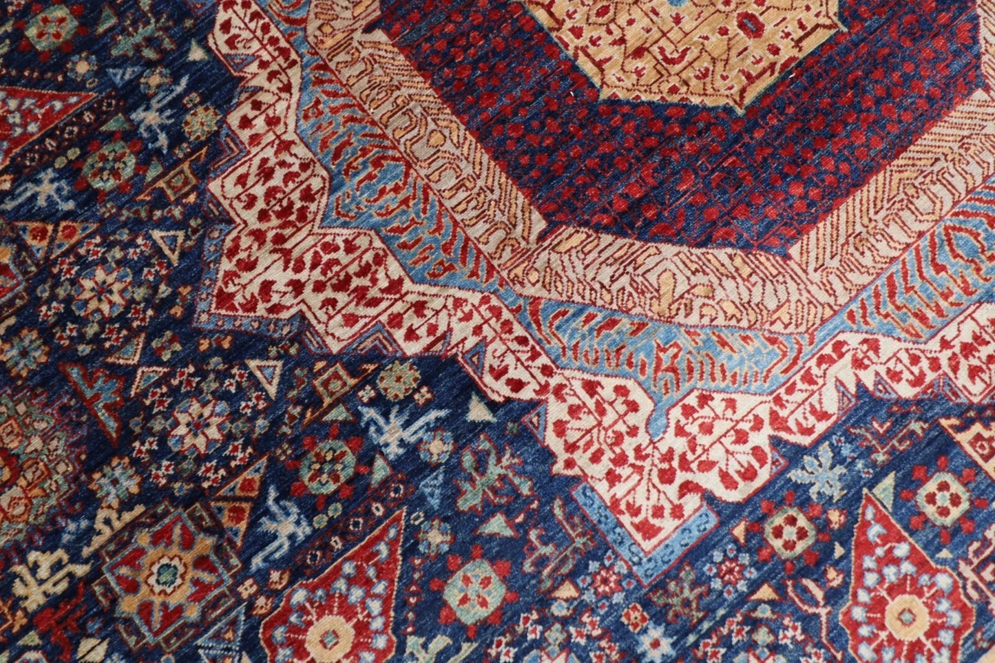 366 x 453 cm | Mamluk Afghan Tribal Hand Knotted Carpet
