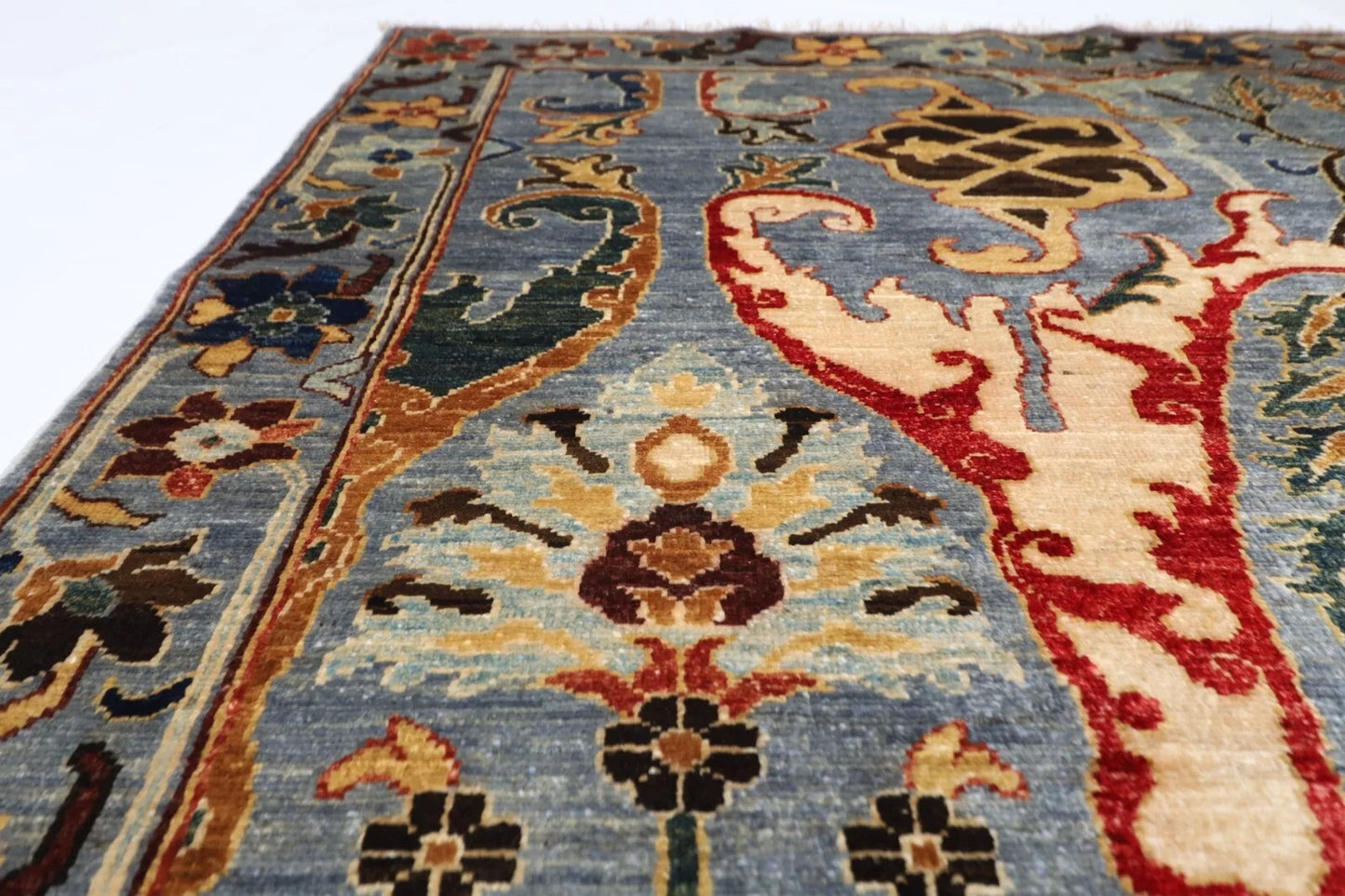 184 x 273 cm | Bidjar Gray Afghan Tribal Hand Knotted Veg Dye Wool carpet