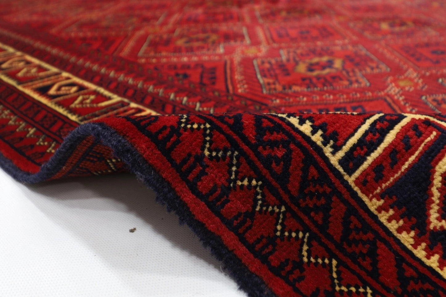 151 x 197 cm | Afghan Tribal Hand Knotted Veg Dye Wool Carpet