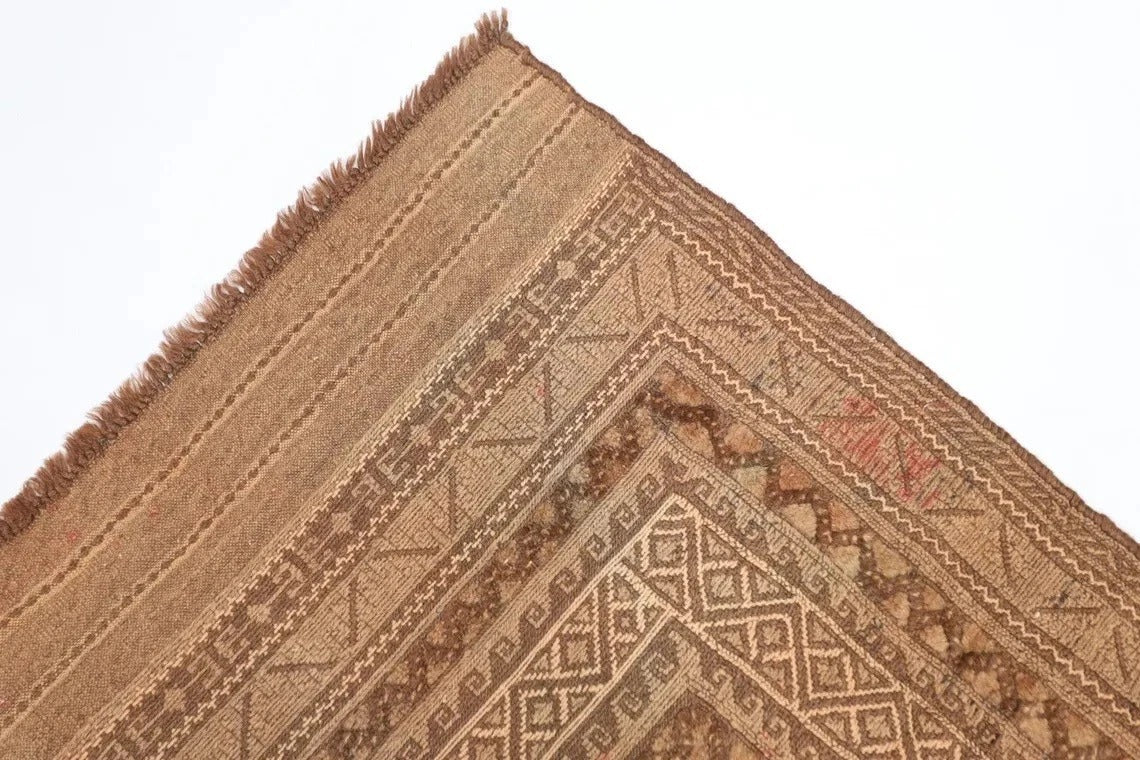 186 x 263 cm | Barjesta Beige Flat Weaved Afghan Tribal Hand Knotted Carpet Kilim