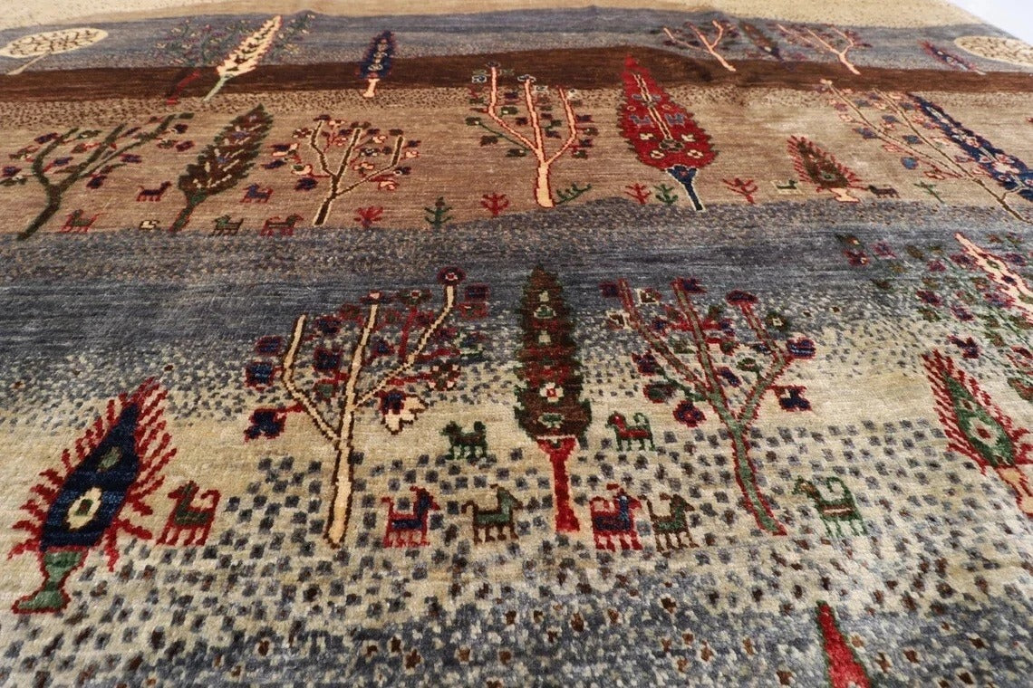 242 x 300 cm | Landscape Afghan Tribal Hand Knotted Carpet