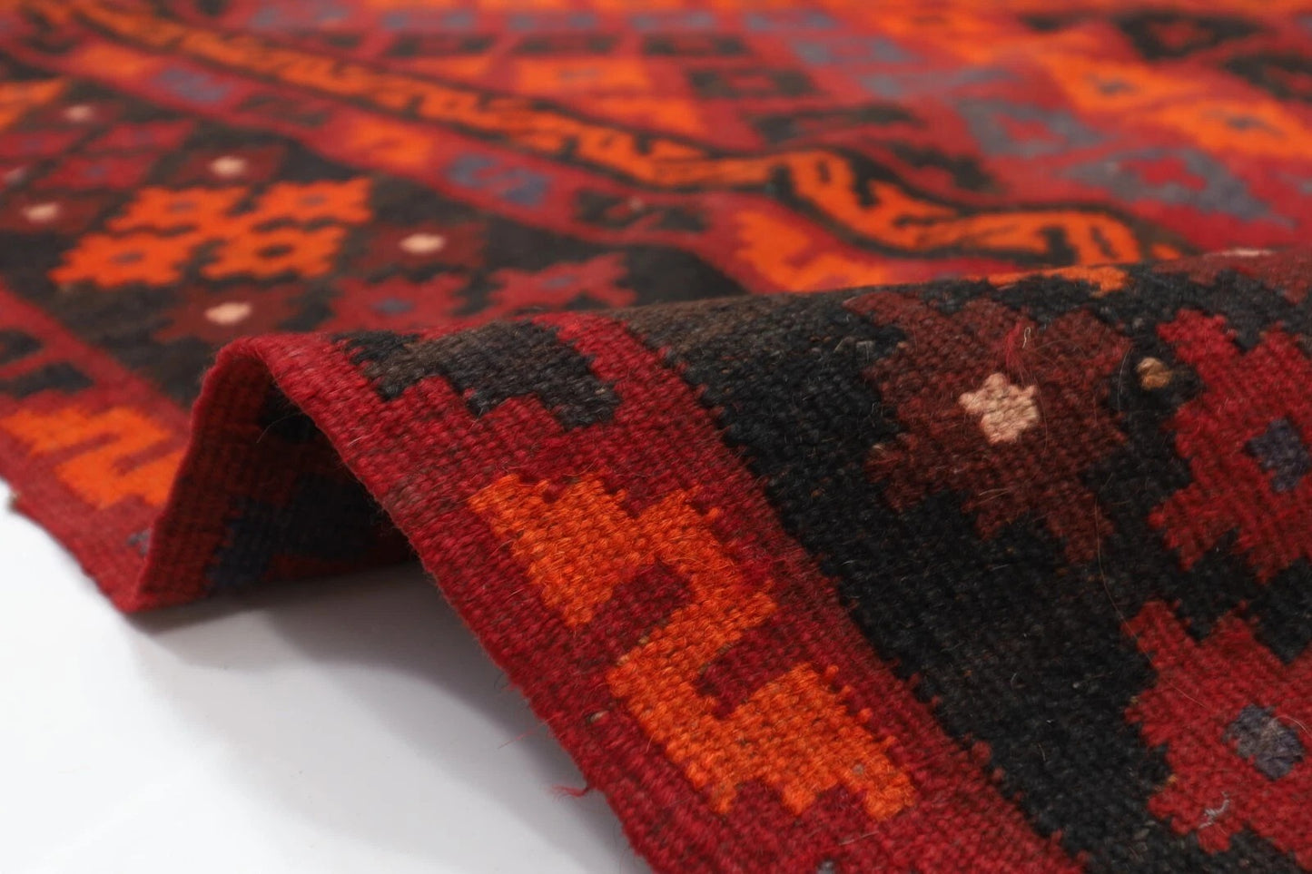 172 x 337 cm | Flat Weaved Afghan Tribal Hand Knotted Kilim