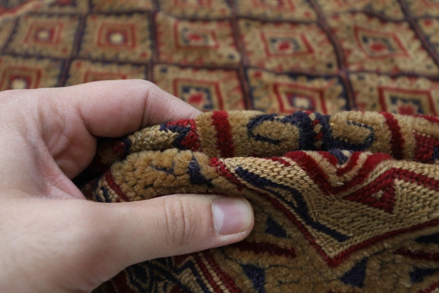 149 x 164 cm | Accent Afghan Tribal Hand Knotted Veg Dye Wool carpet