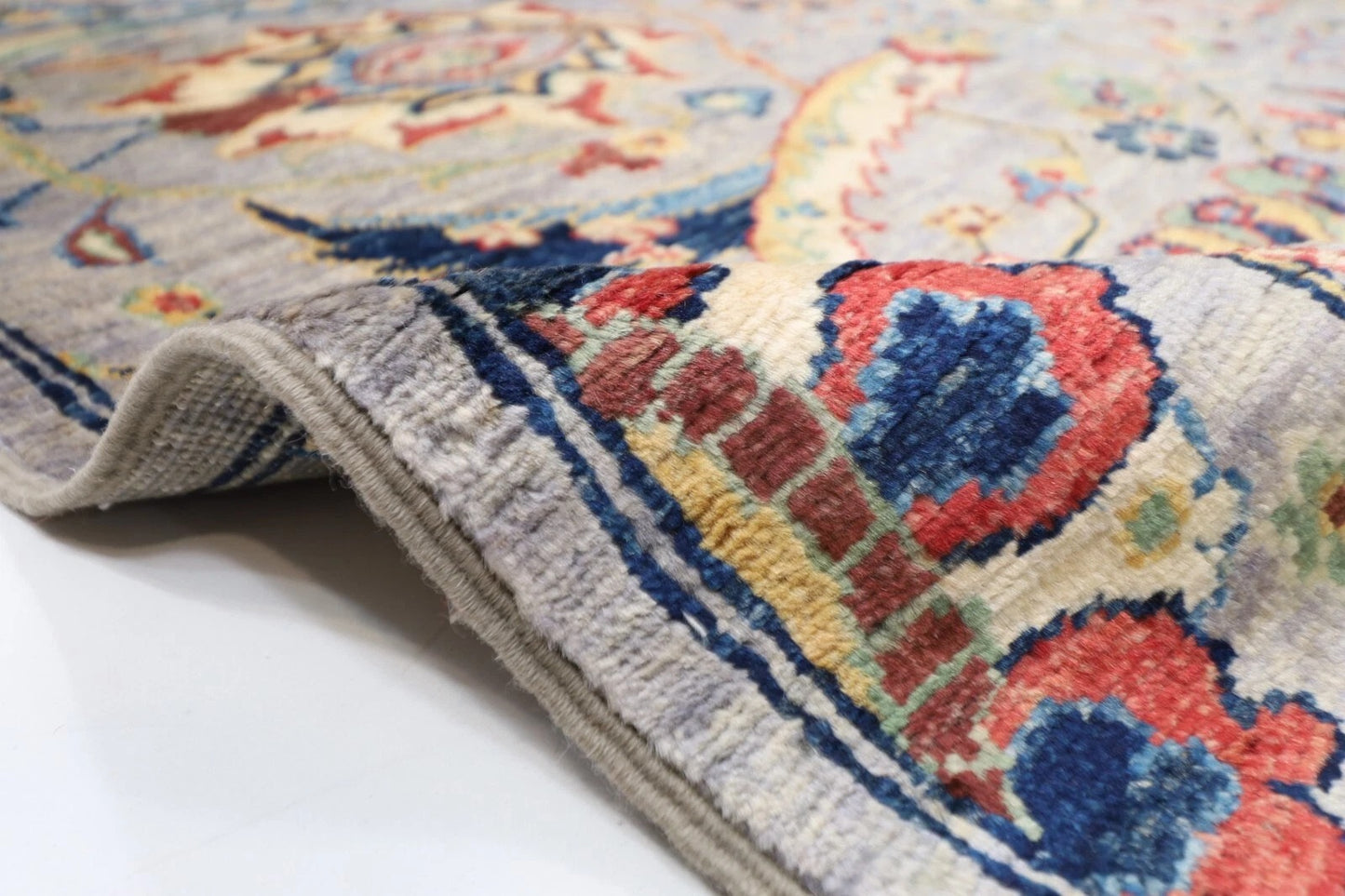 173 x 239 cm | Sickle Leaf Afghan Tribal Hand Knotted Veg Dye Wool Carpet