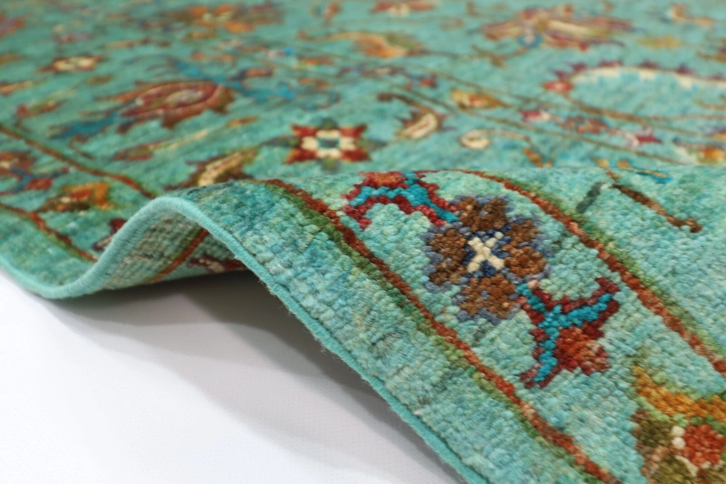 181 x 245 cm | Sultani Afghan Tribal Hand Knotted Veg Dye Wool Carpet