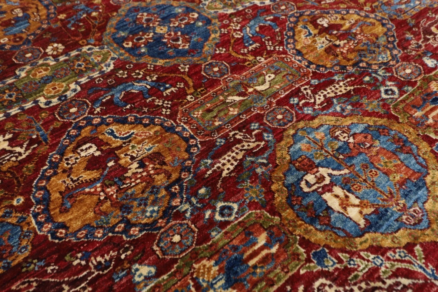 154 x 203 cm | Kerman Afghan Tribal Hand Knotted Veg Dye Wool Carpet