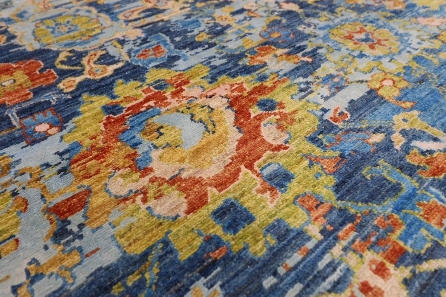 148 x 196 cm | Abstract Afghan Tribal Hand Knotted Veg Dye Wool Carpet