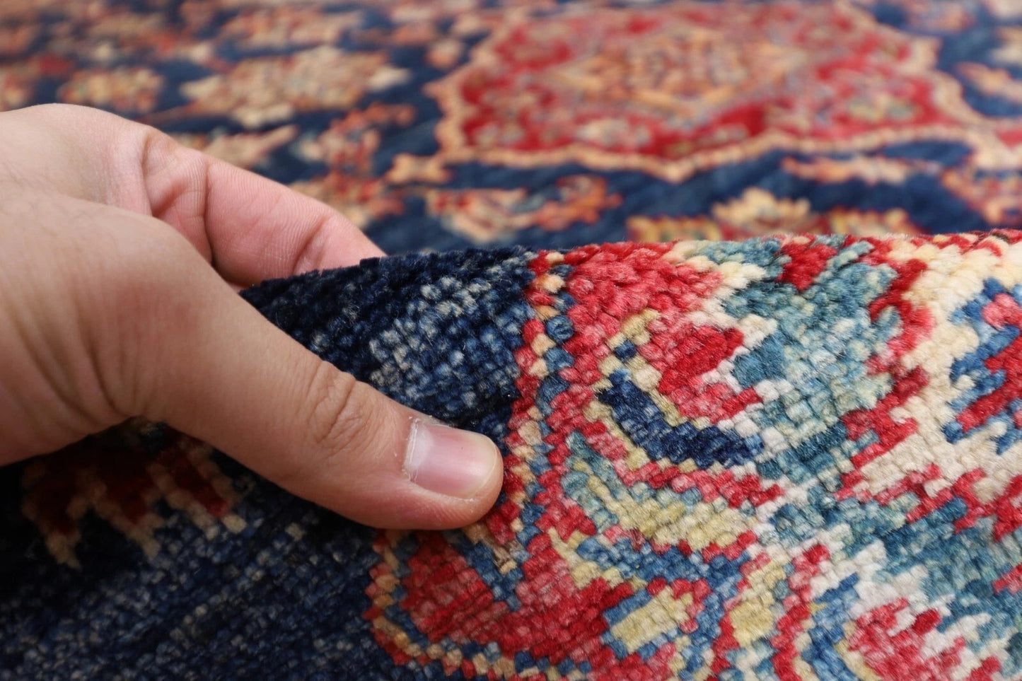 300 x 315 cm | Kazak Afghan Tribal Hand Knotted Wool Carpet