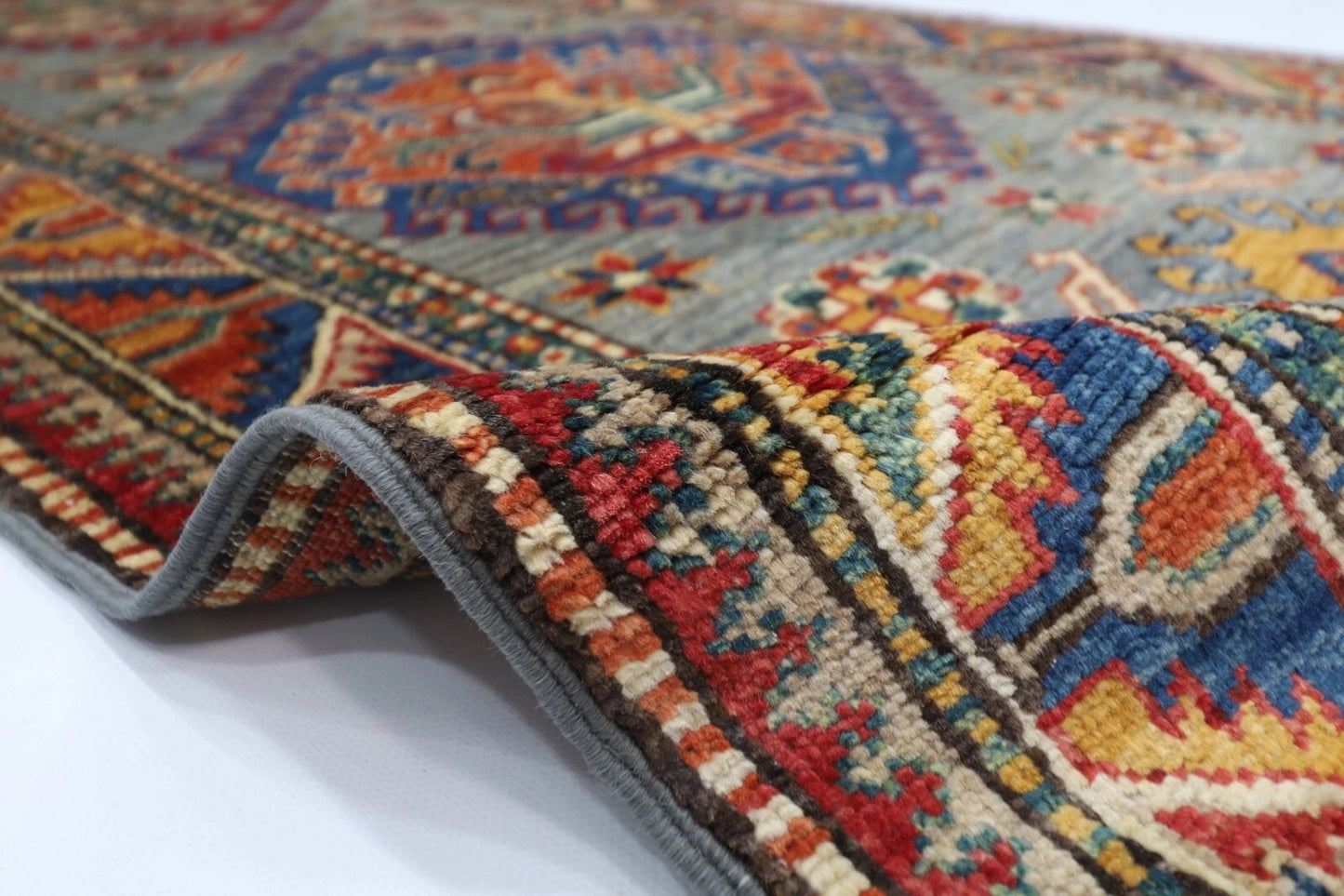 76 x 230 cm | Kazak Afghan Tribal Hand Knotted Wool Runner