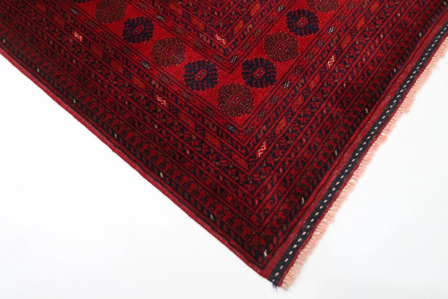 202 x 298 cm | Fine Mori Bokhara Afghan Tribal Hand Knotted Carpet