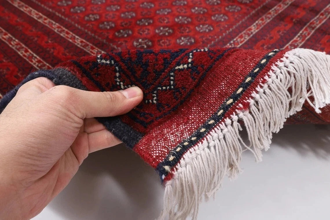 198 x 290 cm | Bokhara Afghan Tribal Hand Knotted Carpet