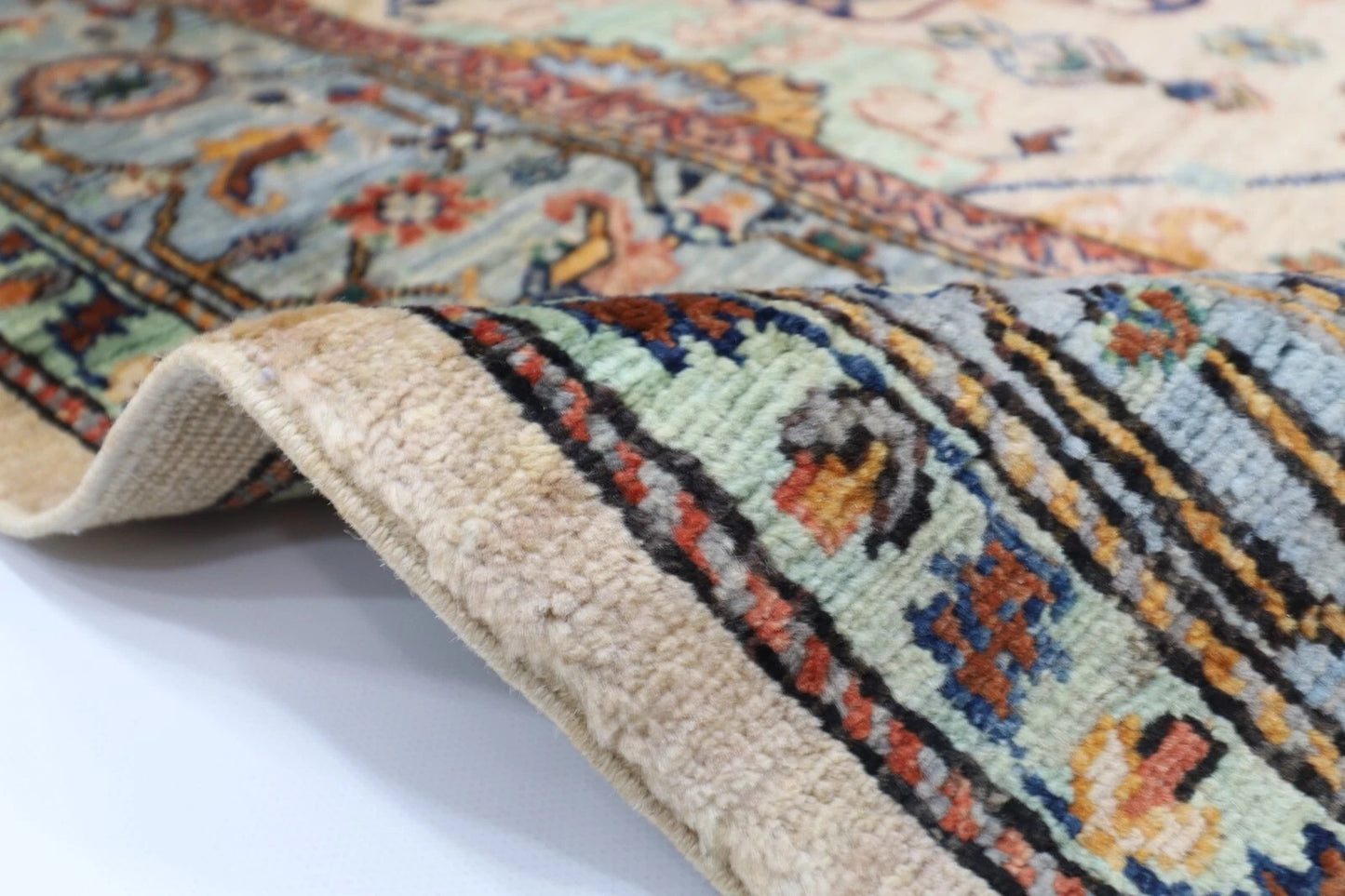 180 x 263 cm | Aryana Beige Afghan Tribal Hand Knotted Veg Dye Wool carpet