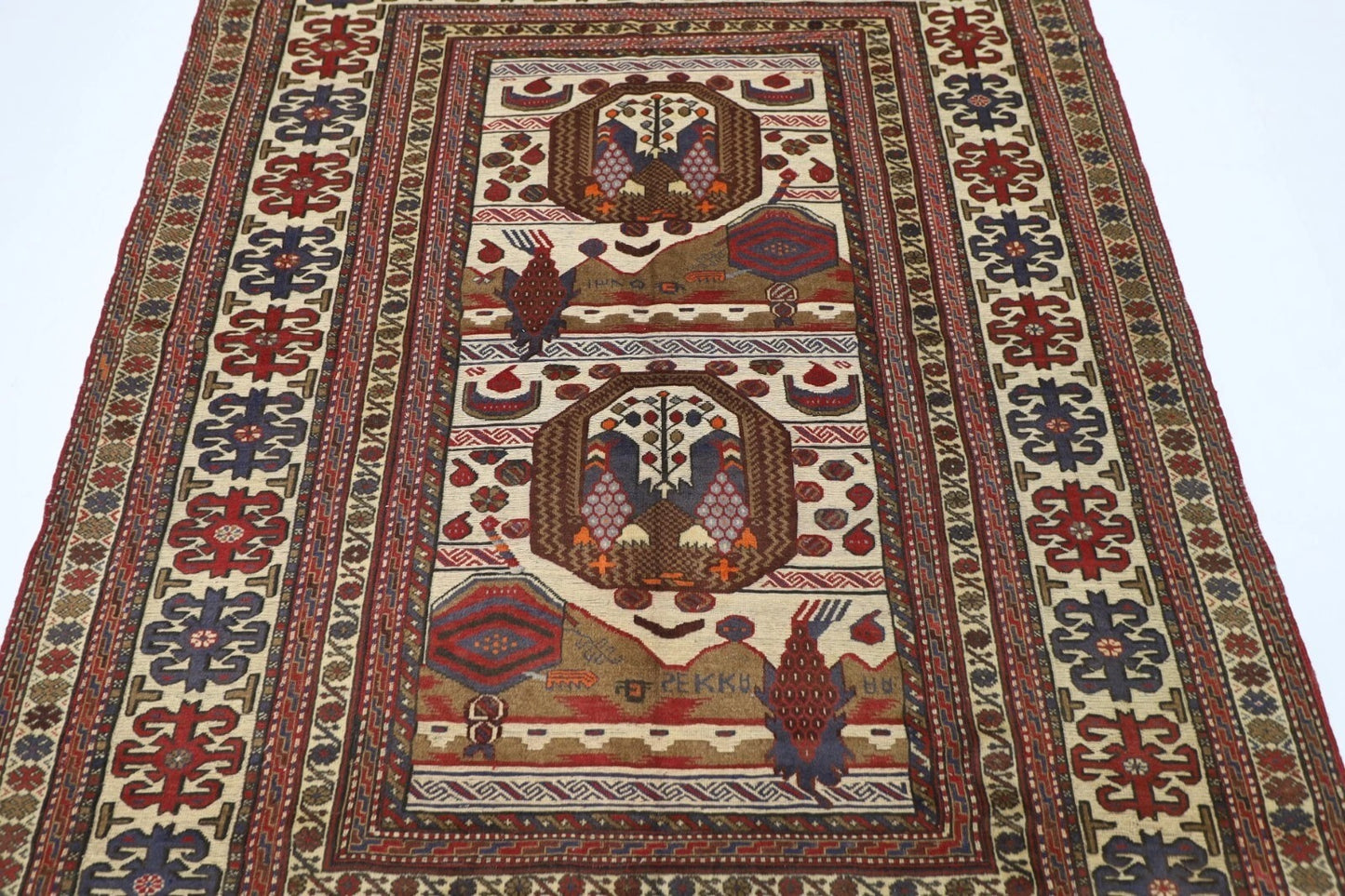 188 x 280 cm | Barjesta Flat Weaved Afghan Tribal Hand Knotted Wool Carpet kilim