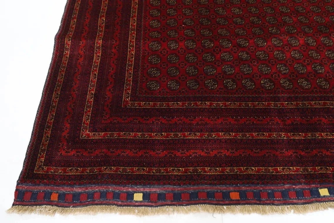 202 x 299 cm | Fine Mori Bokhara Afghan Tribal Hand Knotted Carpet