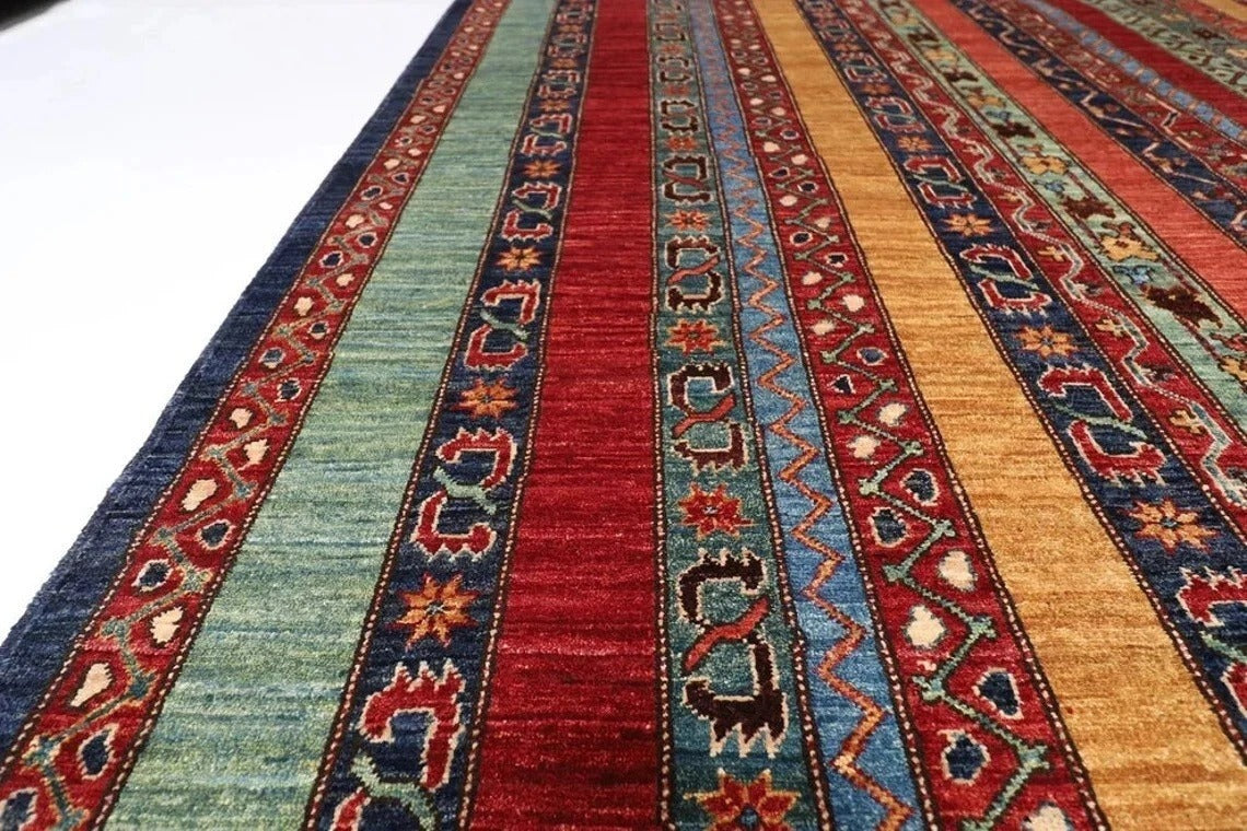 273 x 344 cm | Shawl Afghan Tribal Hand Knotted Carpet