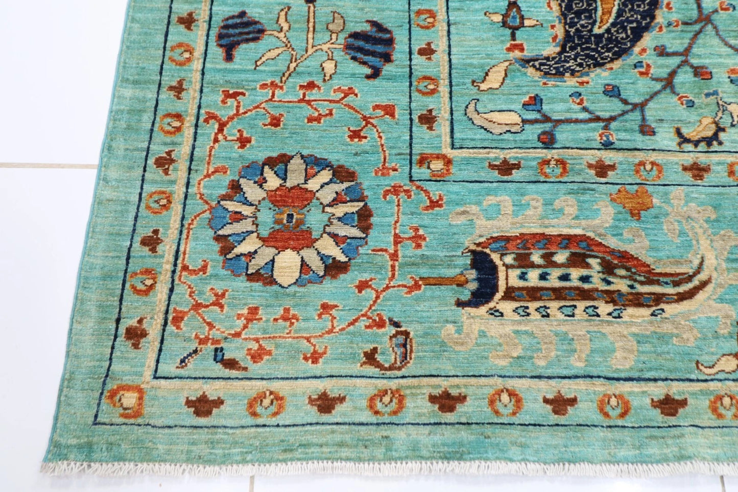 182 x 272 cm |  Suzani Afghan Tribal Hand Knotted Veg Dye Wool carpet