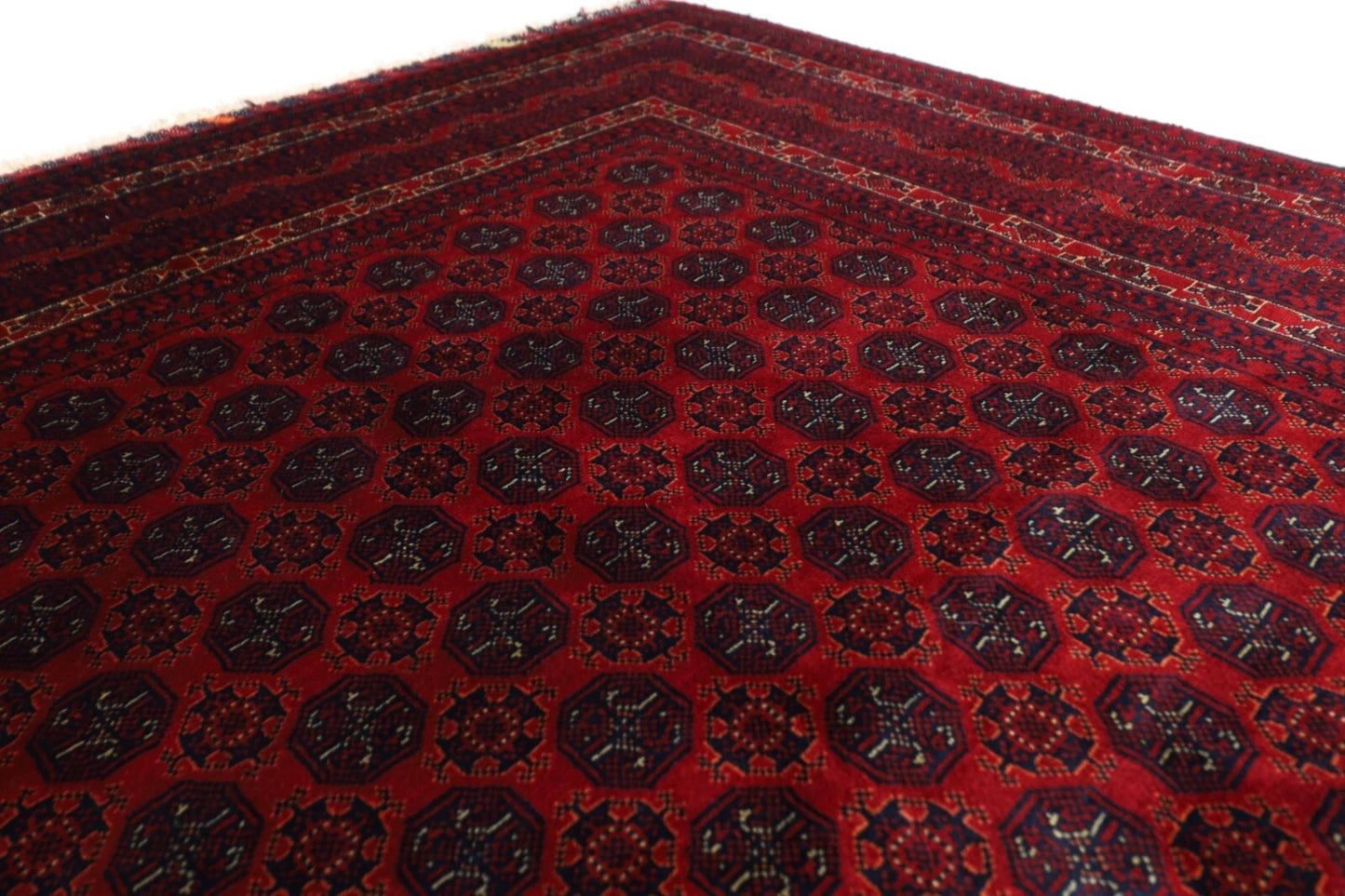 146 x 202 cm | Fine Mori Bokhara Tribal Hand Knotted Veg Dye Wool Carpet