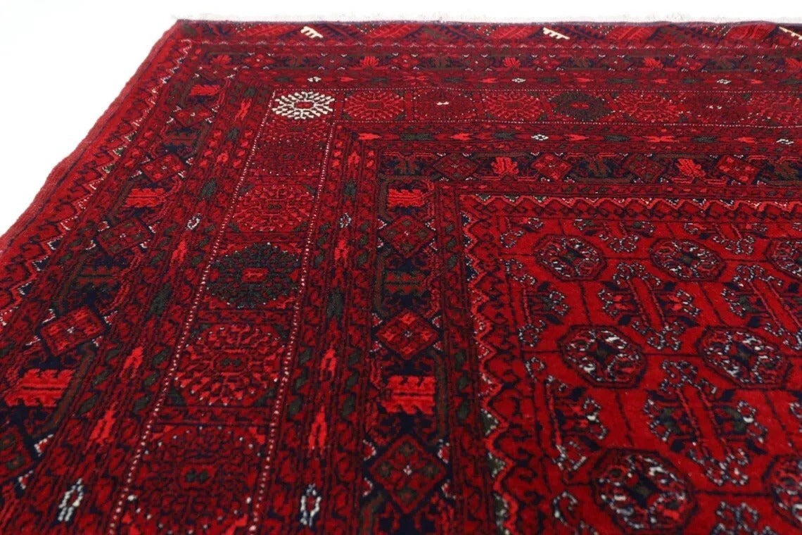 199 x 298 cm | Bokhara Afghan Tribal Hand Knotted Carpet