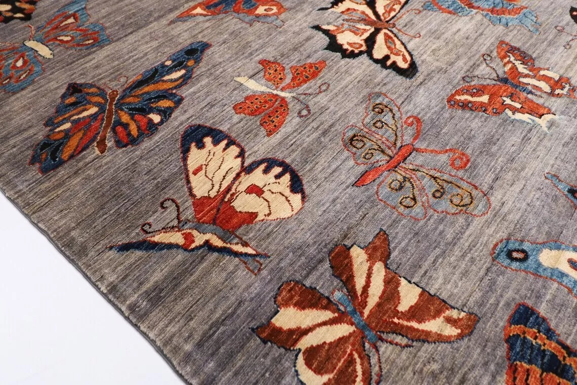 249 x 300 cm | Butterflies Afghan Tribal Hand Knotted Carpet