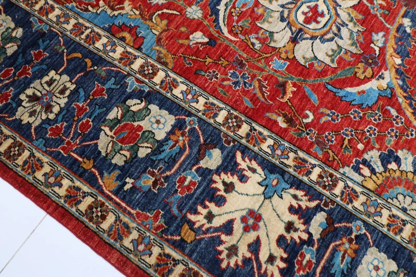 306 x 412 cm | Sickle Leaf Afghan Hand Knotted Carpet