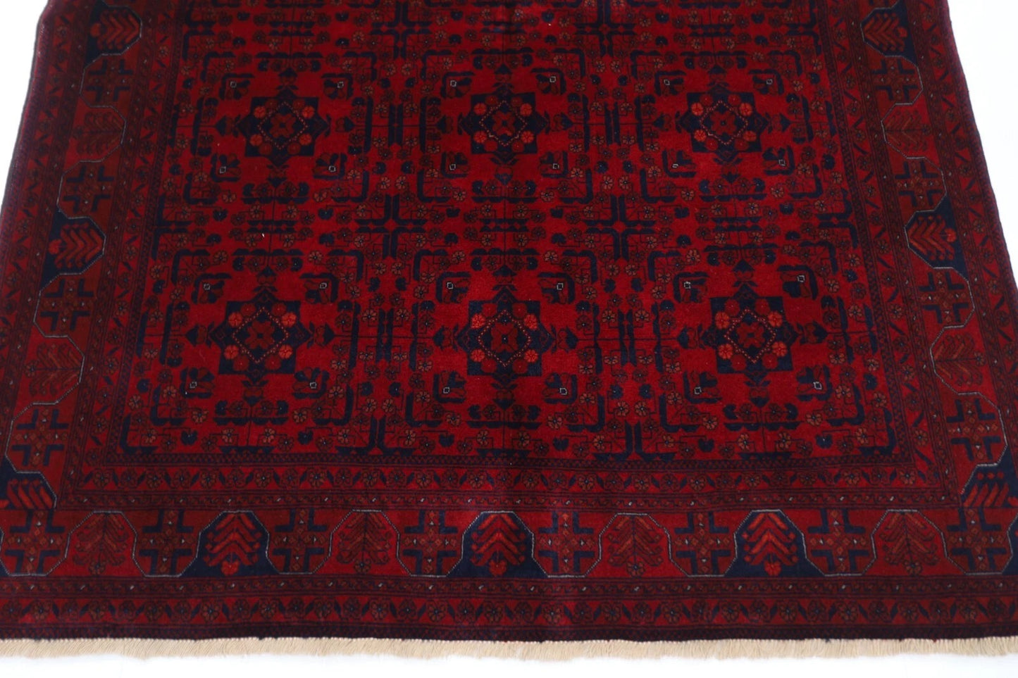 154 x 196 cm | Belgic Tribal Hand Knotted Wool Carpet