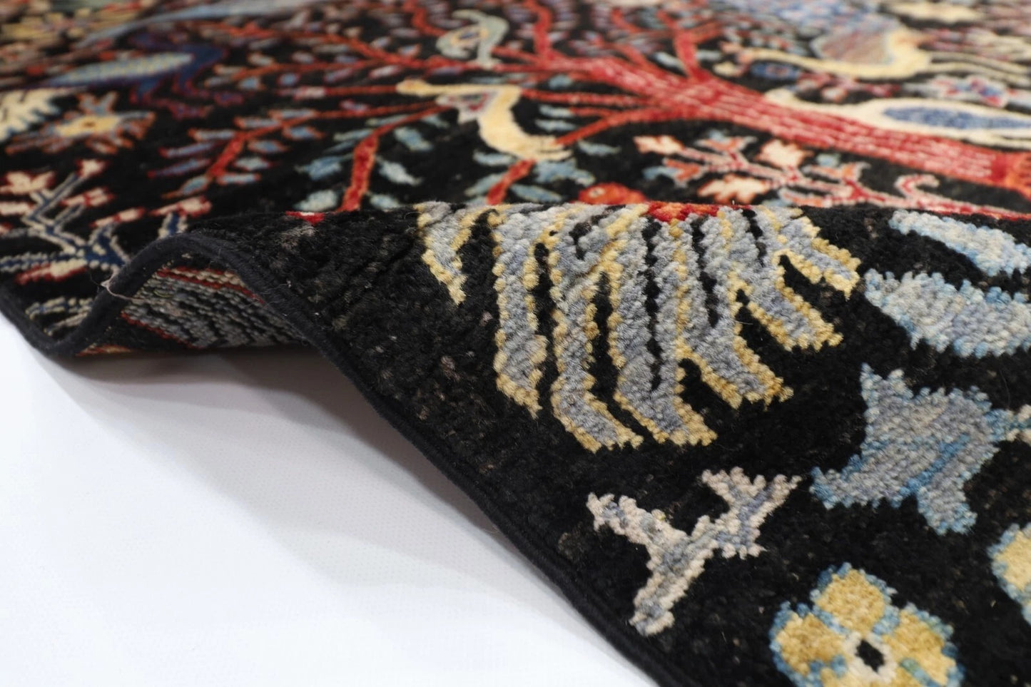 202 x 298 cm | Birds Afghan Tribal Hand Knotted Carpet
