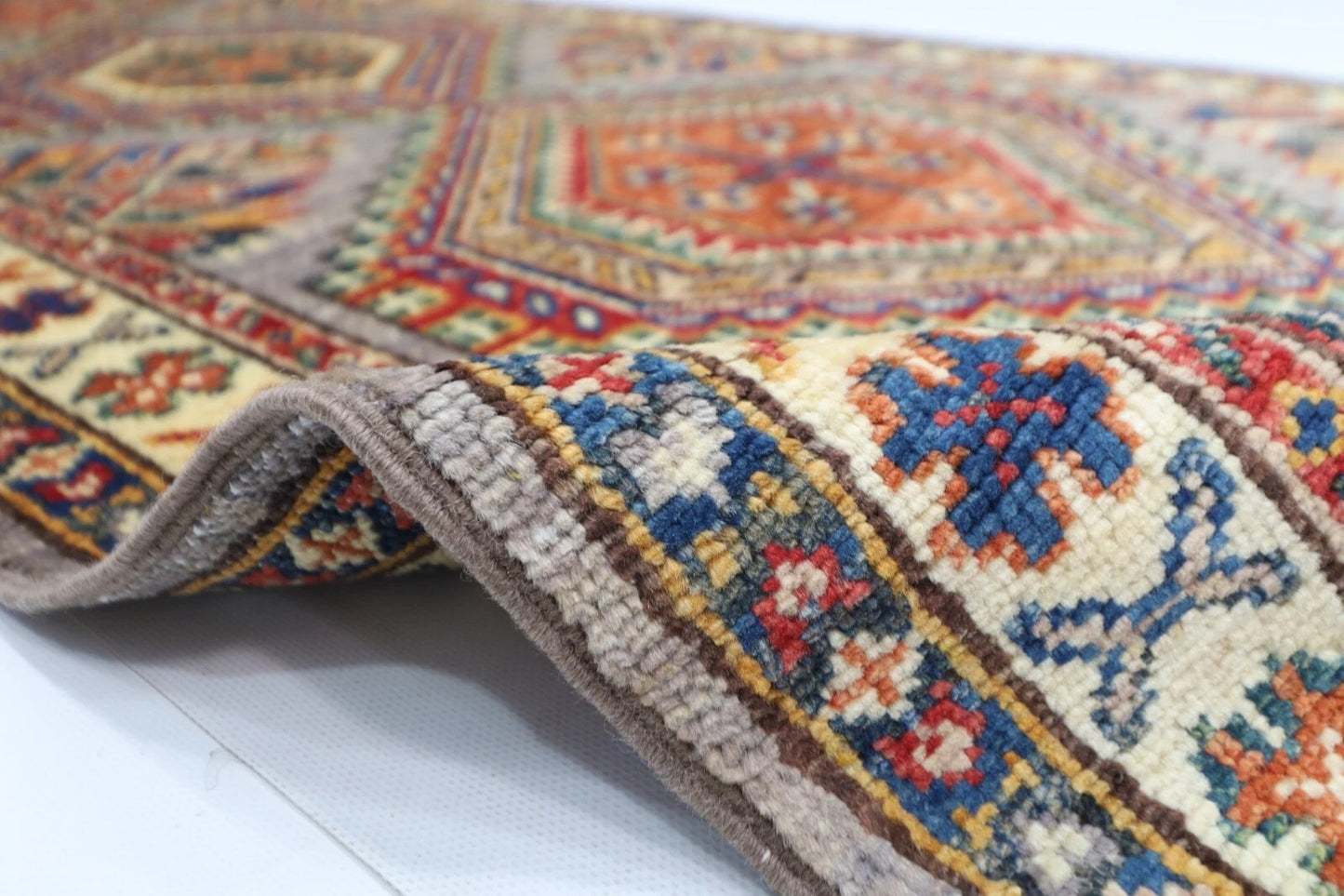 75 x 242 cm | Kazak Afghan Tribal Hand Knotted Wool Runner