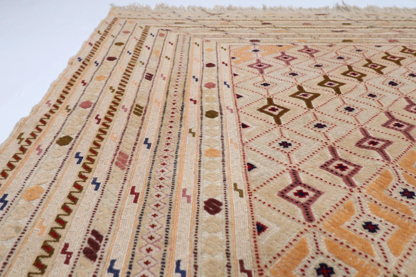 195 x 286 cm | Carpet Kilim Afghan Tribal Hand Knotted Carpet