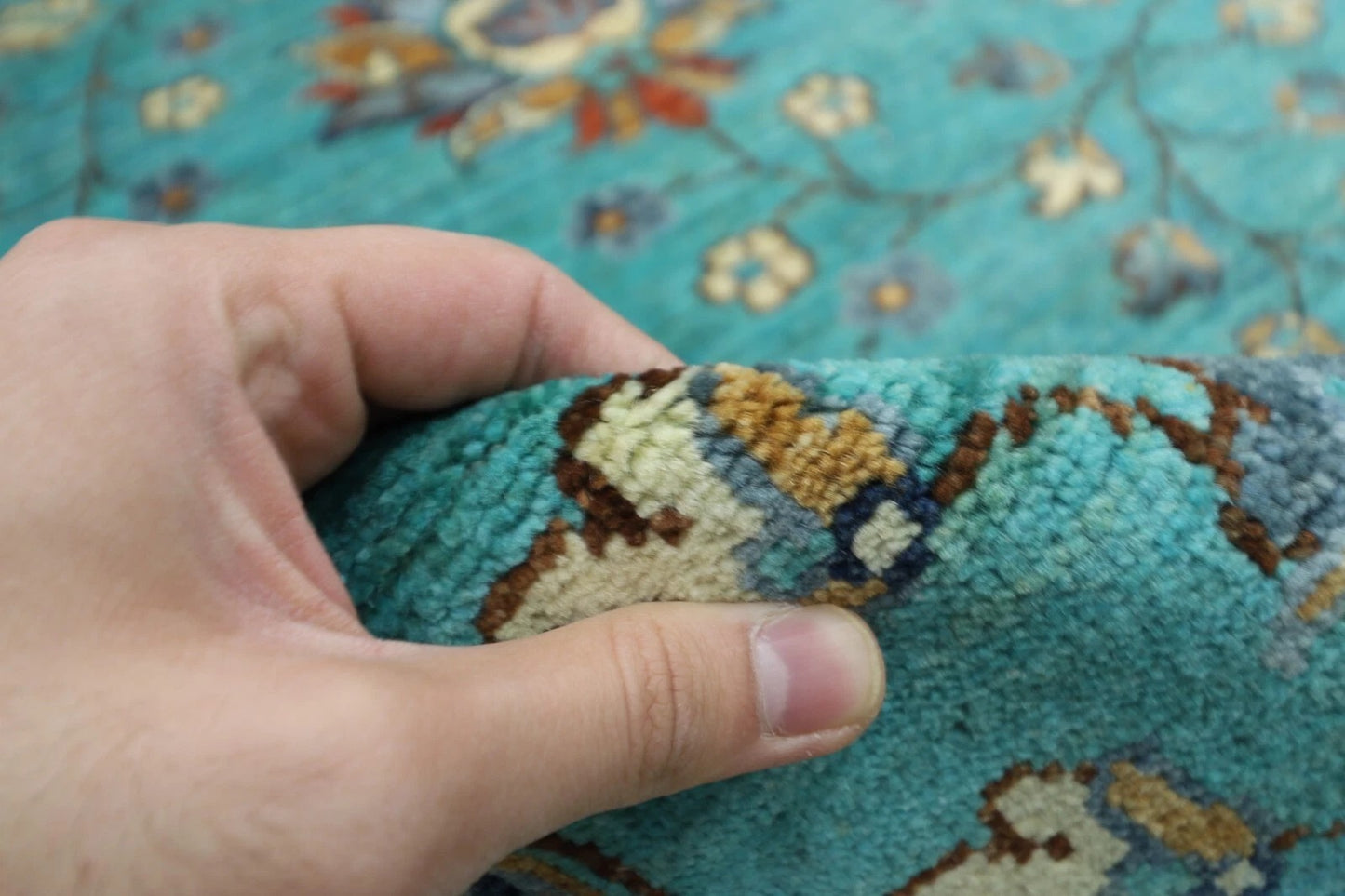 277 x 360 cm | Oushak Afghan Tribal Hand Knotted Carpet