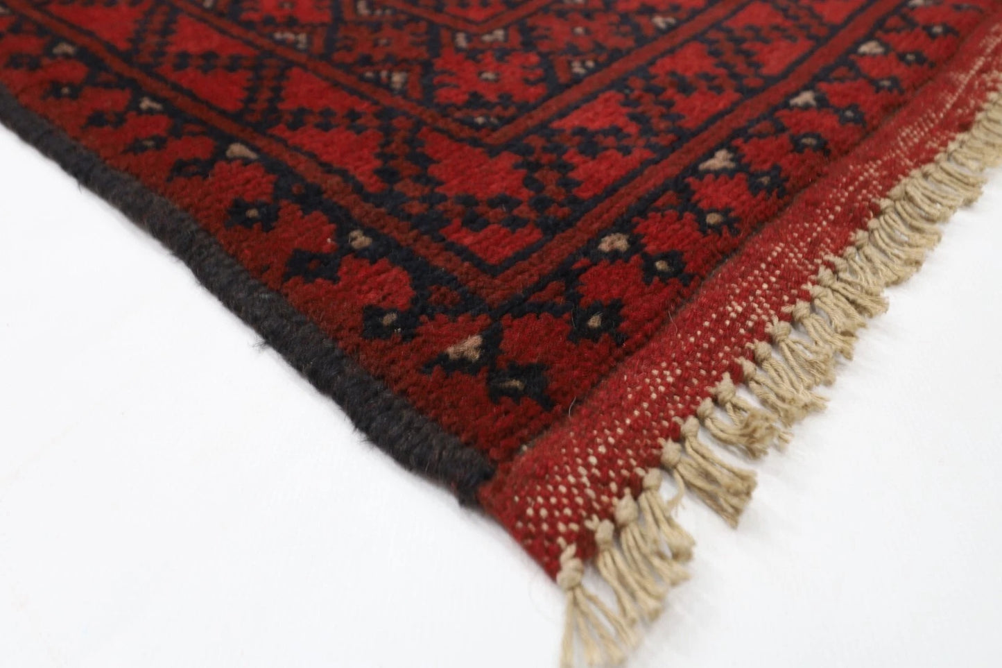 156 x 238 cm | Akja Bokhara Tribal Hand Knotted Veg Dye Wool Carpet