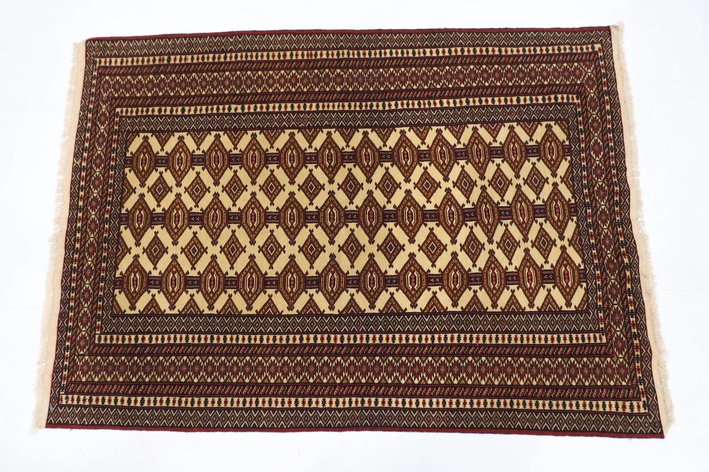 126 x 178 cm | Afghan Tribal Hand Knotted Veg Dye Wool carpet