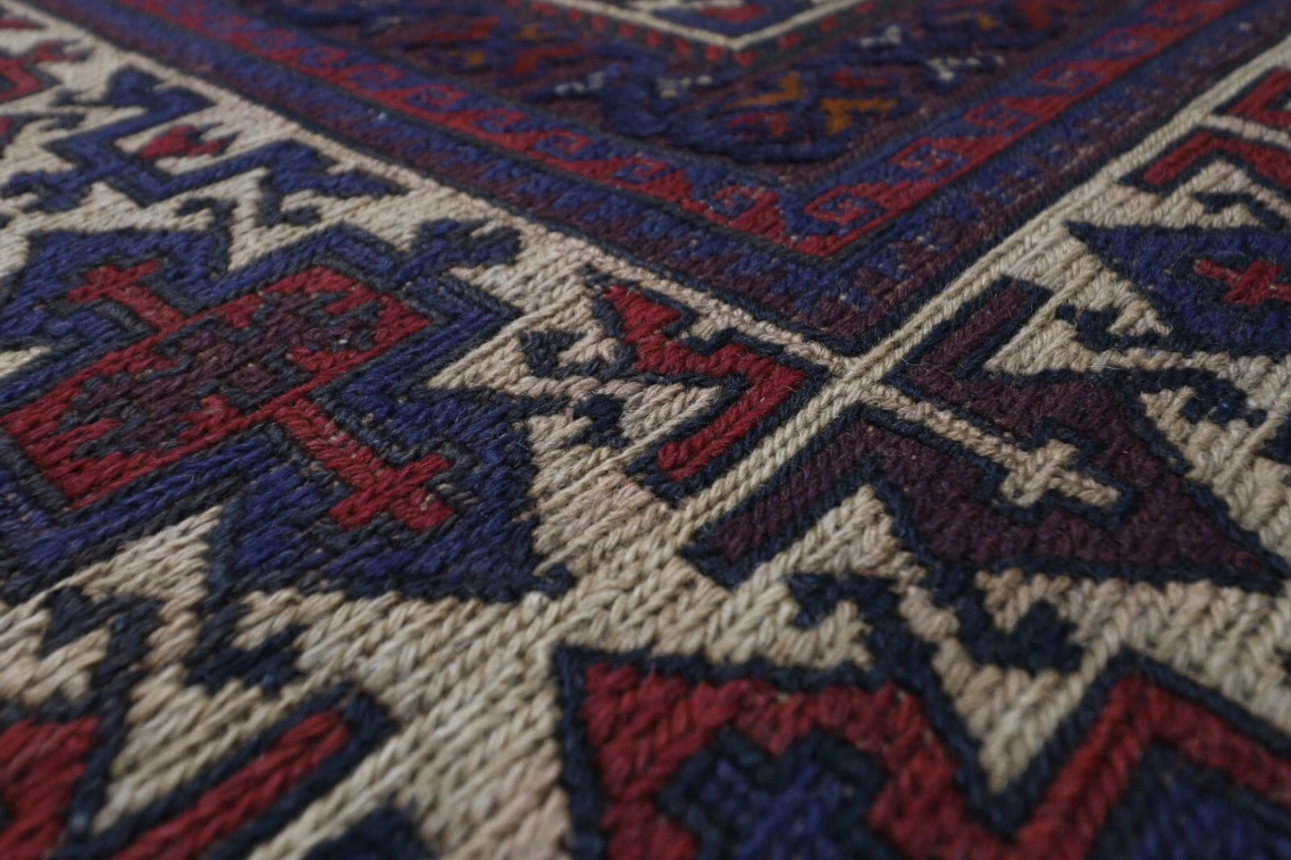 195 x 277 cm | Vintage Flat Weaved Kilim Afghan Tribal Hand Knotted Carpet