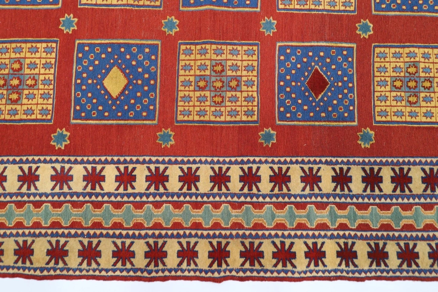 188 x 234 cm | Kilim Afghan Tribal Hand Knotted Veg Dye Wool Carpet