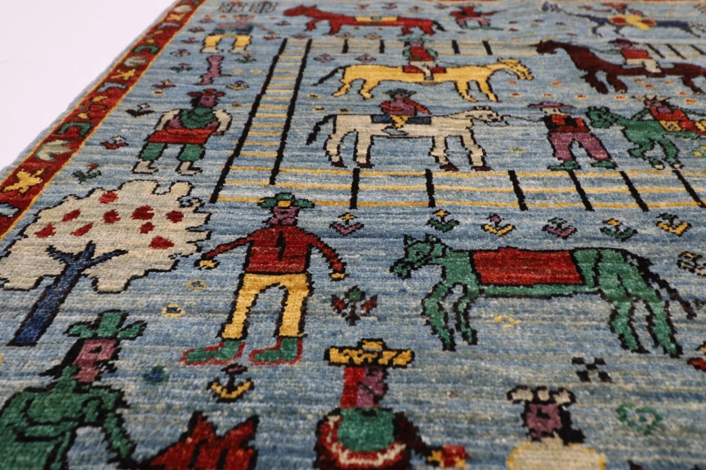 130 x 185 cm | Afghan Tribal Hand Knotted Veg Dye Wool carpet