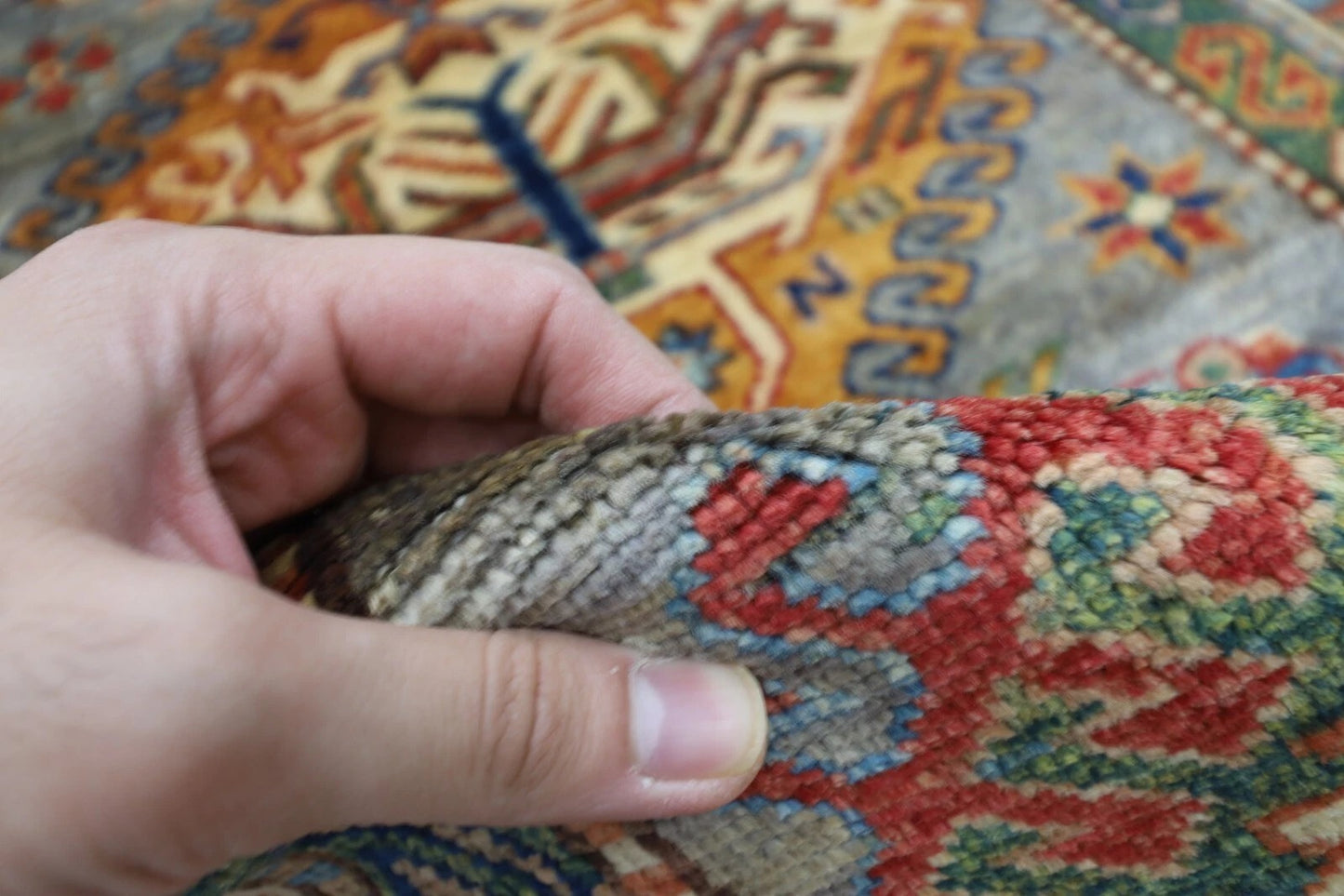 79 x 293 cm | Kazak Afghan Tribal Hand Knotted Wool Runner
