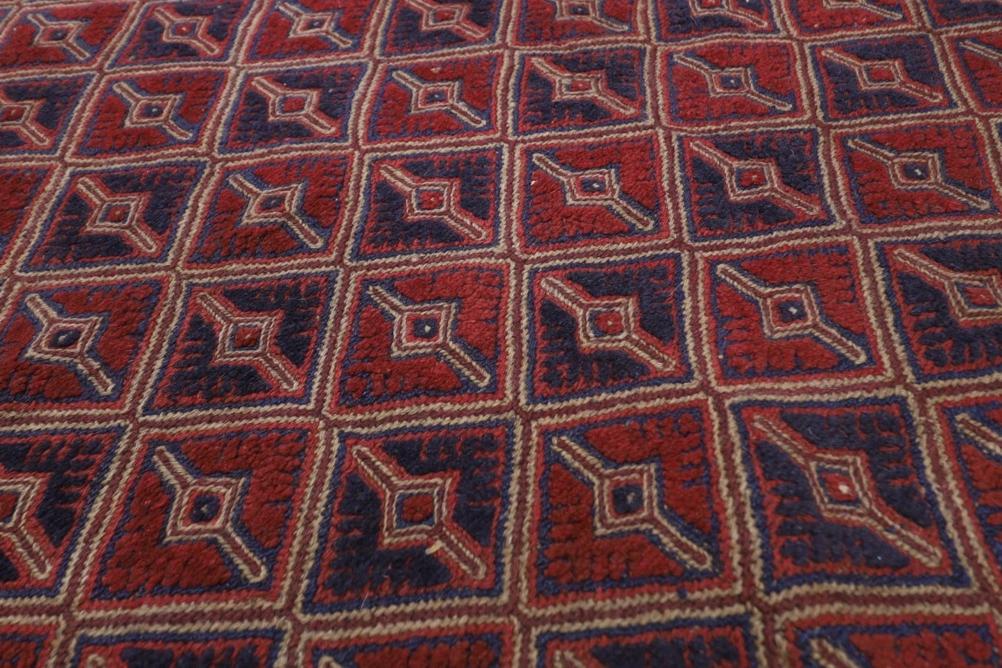 190 x 259 cm | Barjesta Red Flat Weaved Afghan Tribal Hand Knotted Carpet Kilim