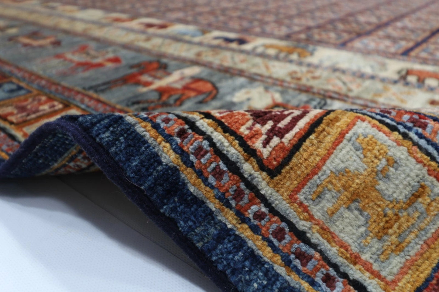 242 x 295 cm | Pazyryk Afghan Tribal Hand Knotted Carpet