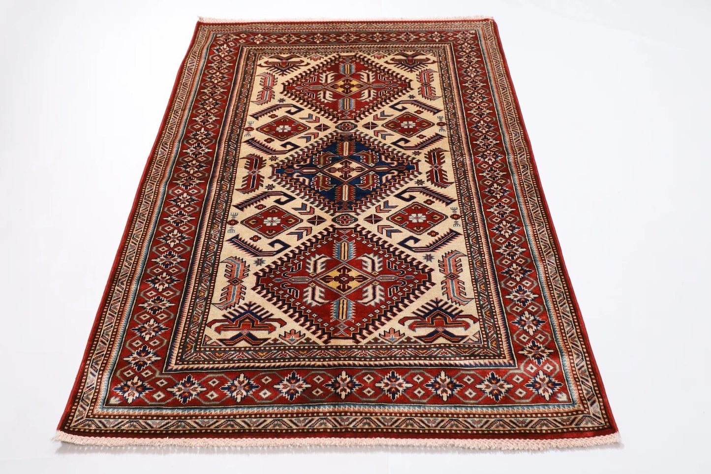132 x 183 cm | Shirvan Afghan Tribal Hand Knotted Veg Dye Wool carpet