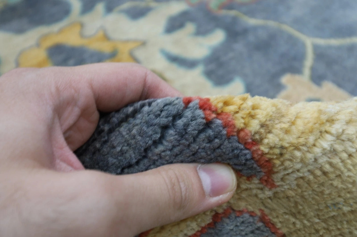 361 x 442 cm | Oushak Afghan Tribal Hand Knotted Carpet