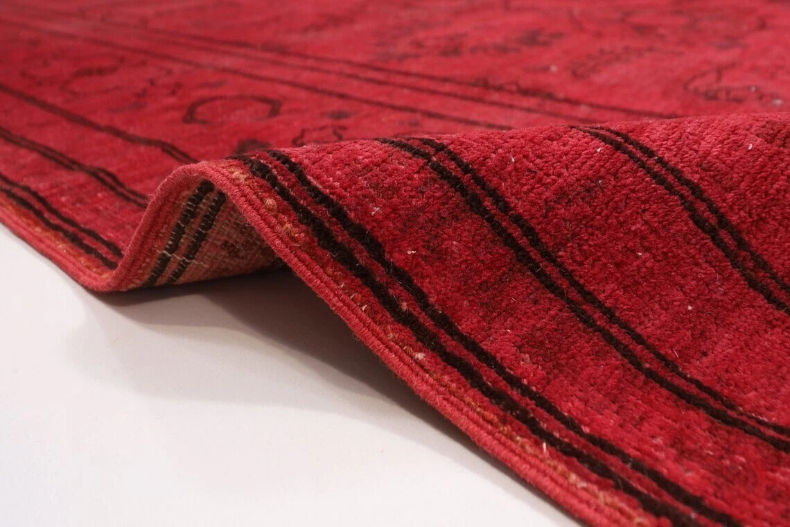 235 x 285 cm | Over Dyed Afghan Tribal Hand Knotted Carpet