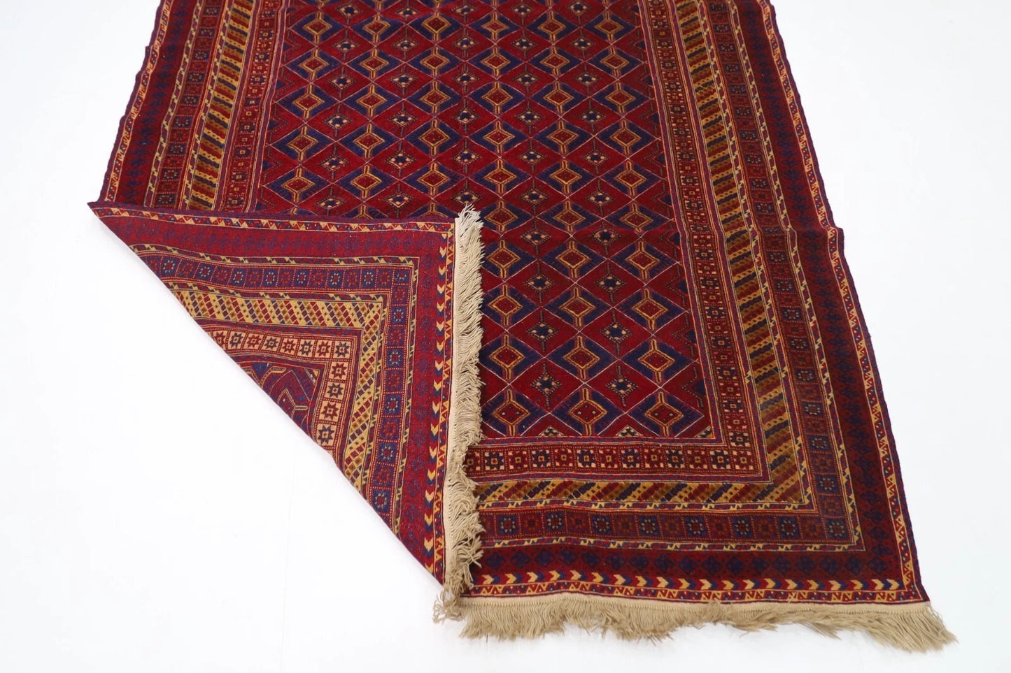 172 x 215 cm | Vintage Kilim Afghan Tribal Hand Knotted Veg Dye Wool Carpet