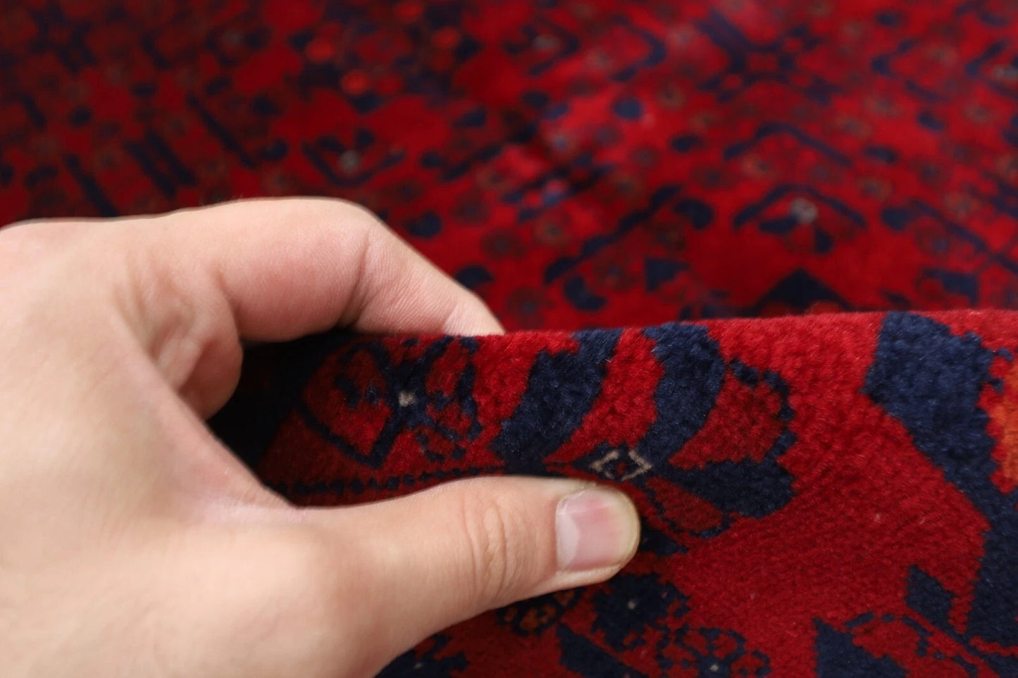 154 x 196 cm | Belgic Tribal Hand Knotted Wool Carpet
