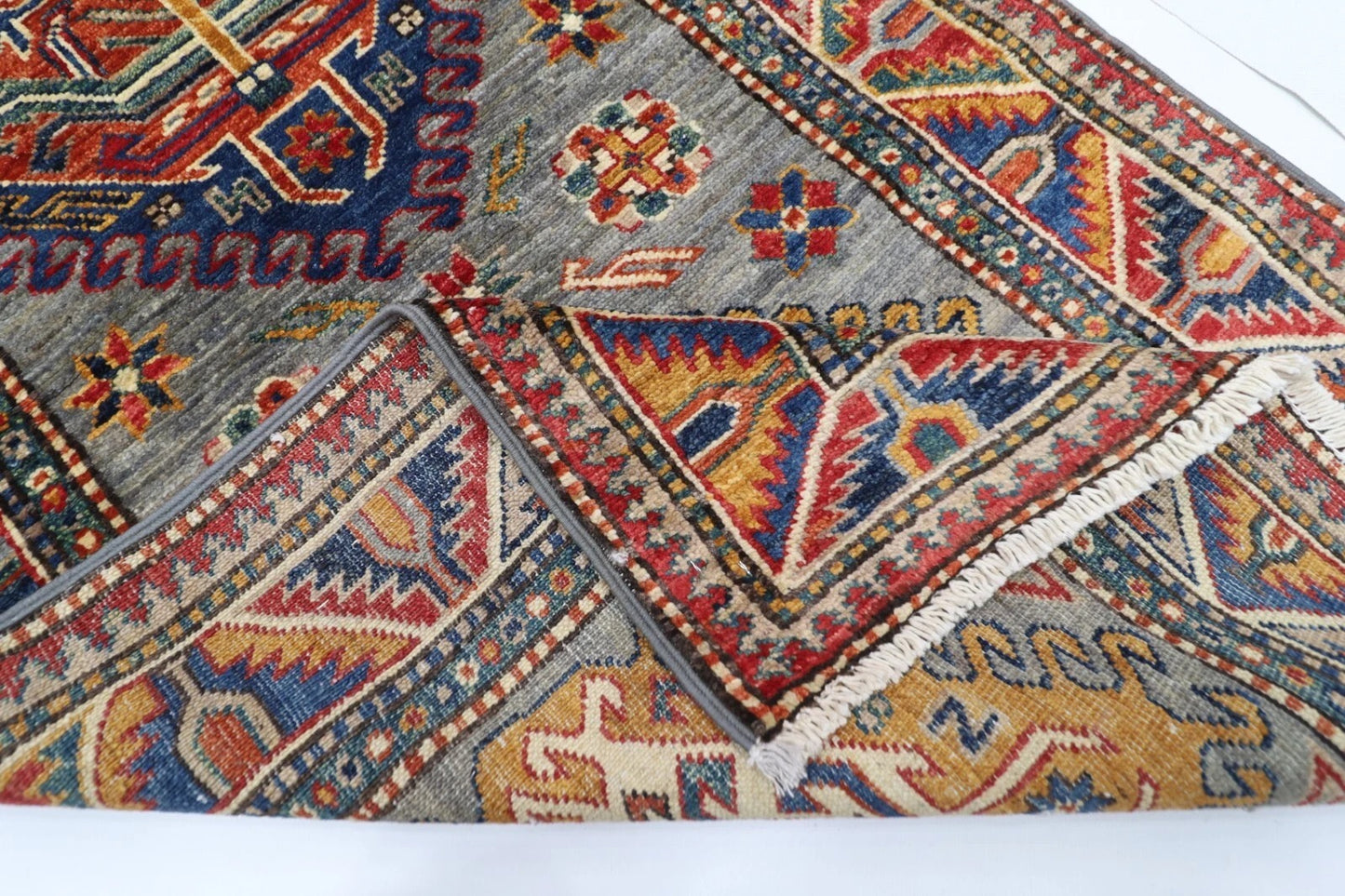 78 x 230 cm | Kazak Afghan Tribal Hand Knotted Wool Runner