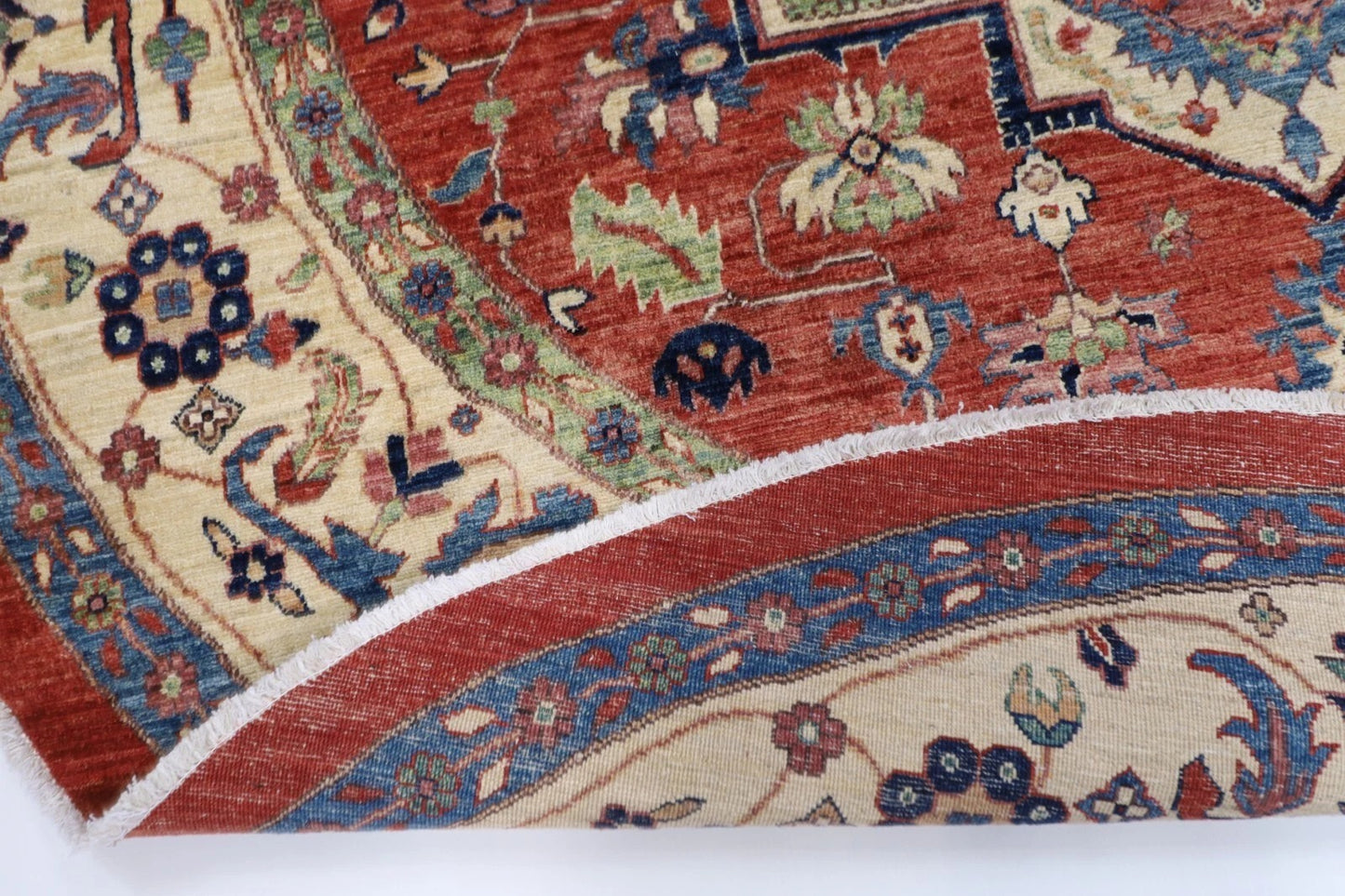 247 x 250 cm | Medallion Afghan Tribal Hand Knotted Wool Carpet