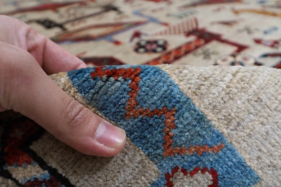 250 x 301 cm | Animal Print Afghan Tribal Hand Knotted Carpet