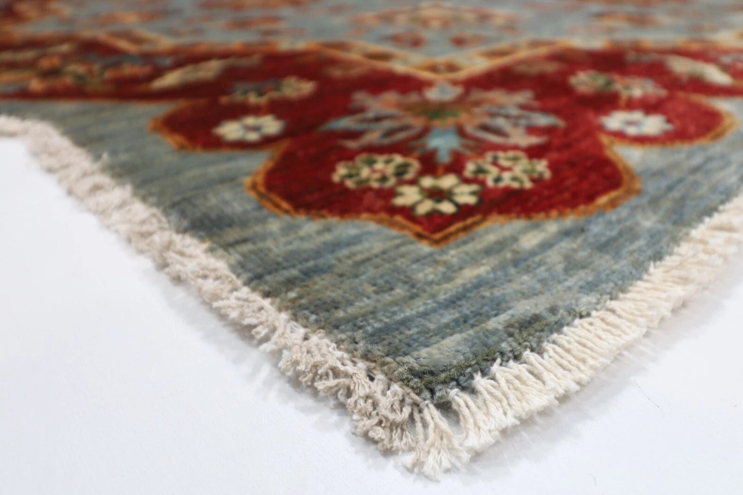 205 x 200 cm | Oriental Afghan Tribal Hand Knotted Wool Round Carpet